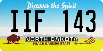 ND license plate IIF143