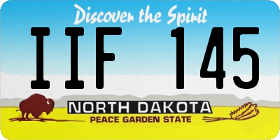 ND license plate IIF145