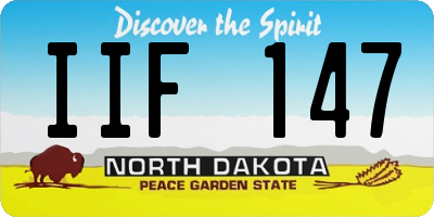 ND license plate IIF147