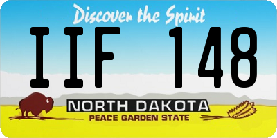 ND license plate IIF148