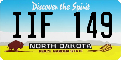 ND license plate IIF149