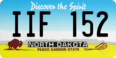 ND license plate IIF152