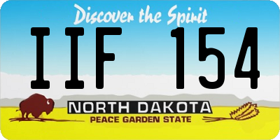 ND license plate IIF154