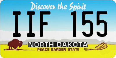 ND license plate IIF155