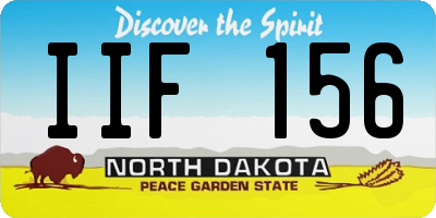 ND license plate IIF156