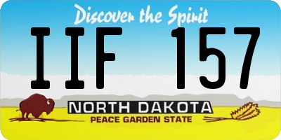 ND license plate IIF157