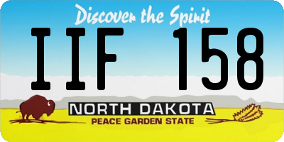 ND license plate IIF158