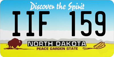 ND license plate IIF159