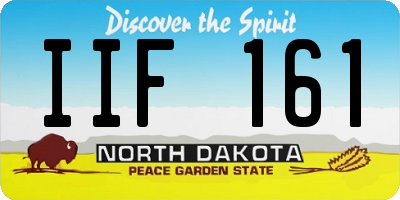 ND license plate IIF161