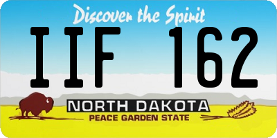 ND license plate IIF162