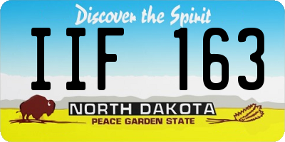 ND license plate IIF163