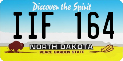 ND license plate IIF164