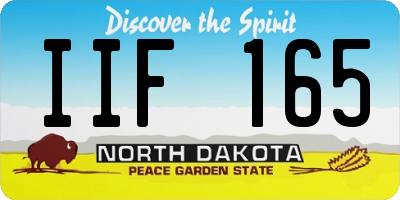 ND license plate IIF165