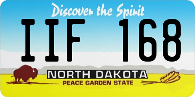 ND license plate IIF168