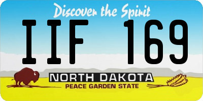 ND license plate IIF169