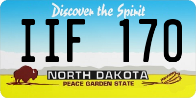 ND license plate IIF170