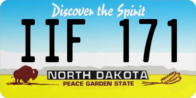 ND license plate IIF171