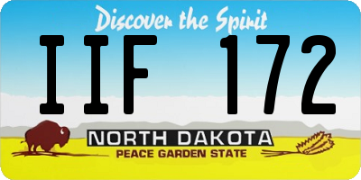 ND license plate IIF172