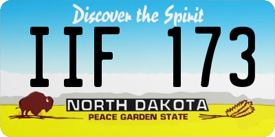 ND license plate IIF173