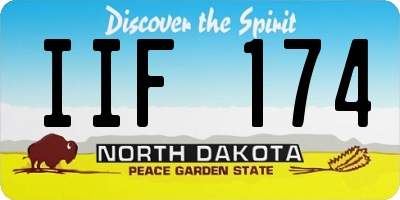 ND license plate IIF174