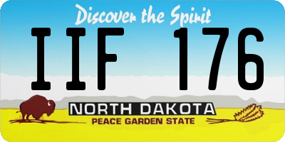 ND license plate IIF176