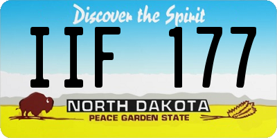 ND license plate IIF177