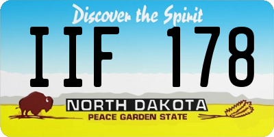 ND license plate IIF178