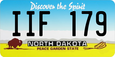 ND license plate IIF179