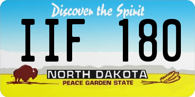 ND license plate IIF180
