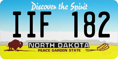 ND license plate IIF182