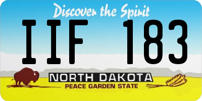 ND license plate IIF183