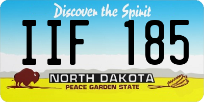 ND license plate IIF185