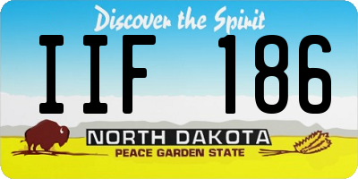 ND license plate IIF186