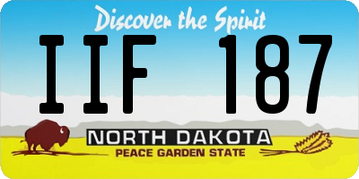 ND license plate IIF187