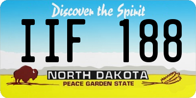 ND license plate IIF188