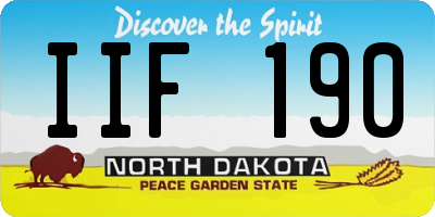 ND license plate IIF190
