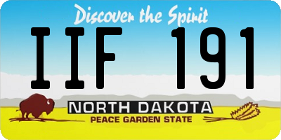 ND license plate IIF191