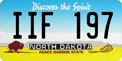 ND license plate IIF197