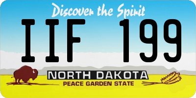 ND license plate IIF199