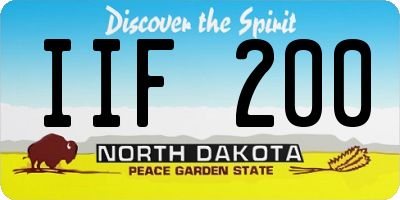ND license plate IIF200