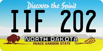 ND license plate IIF202