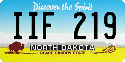 ND license plate IIF219