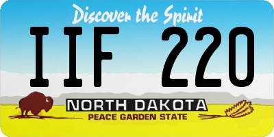 ND license plate IIF220