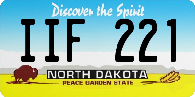 ND license plate IIF221