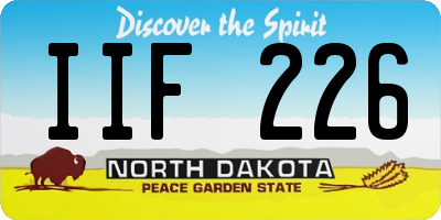 ND license plate IIF226