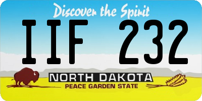 ND license plate IIF232