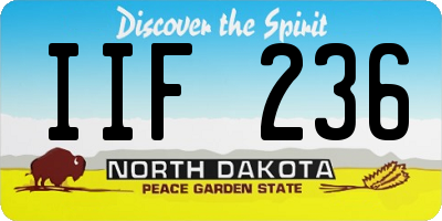 ND license plate IIF236
