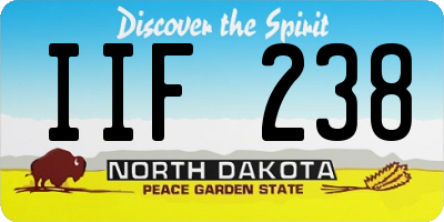 ND license plate IIF238