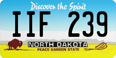 ND license plate IIF239