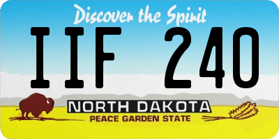 ND license plate IIF240